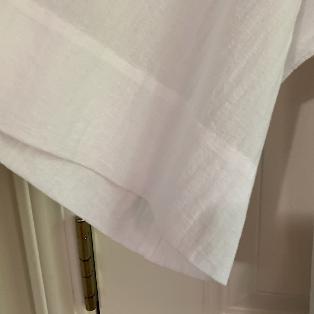 Vince White V Neck Blouse with Inset Panel front and back Sz S - Picture 4 of 7